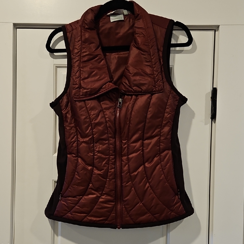 Athleta Quilted Burgundy Vest